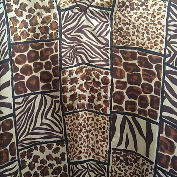 Winlar One Size Kaftan Dress African Safari Animal Print - Picture 4 of 5